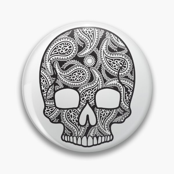 Artikelvorschau, Paisley Sugar Skull Floral Design Tag der Toten Dia De Los Muertos Mardi Gras Sugar Skull (s) entworfen und verkauft von OopteesLydia.