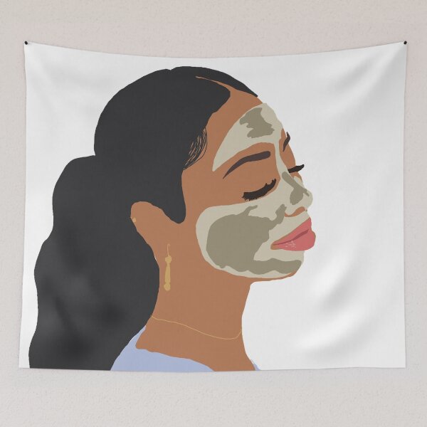 Item preview, girl wearing a face mask  designed and sold by Sabrina Byrd.