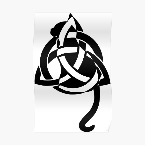 Cat Curl Celtic Book of Kells Tattoo Design  LuckyFish Art