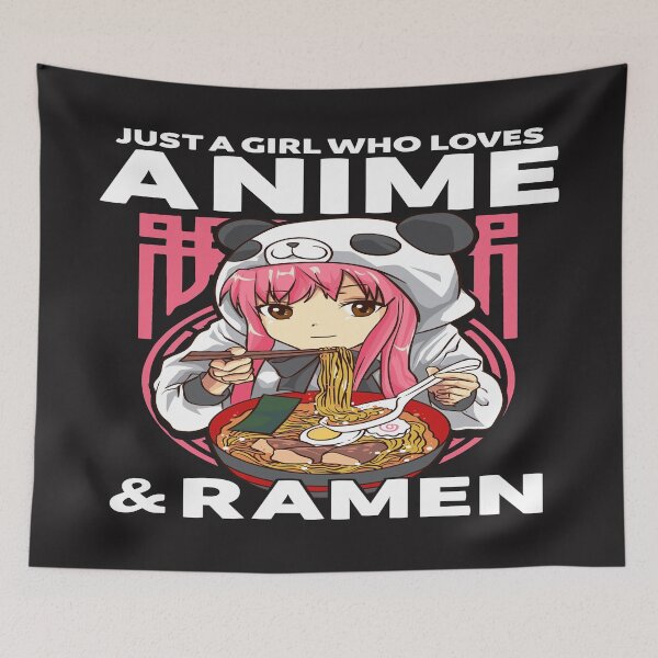 Item preview, Funny Noodle Soup Gift Just A Girl Who Loves Anime And Ramen designed and sold by mydesigns15.