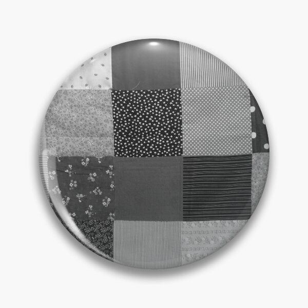 Item preview, fabric squares of black and white patchwork  designed and sold by pollywolly.