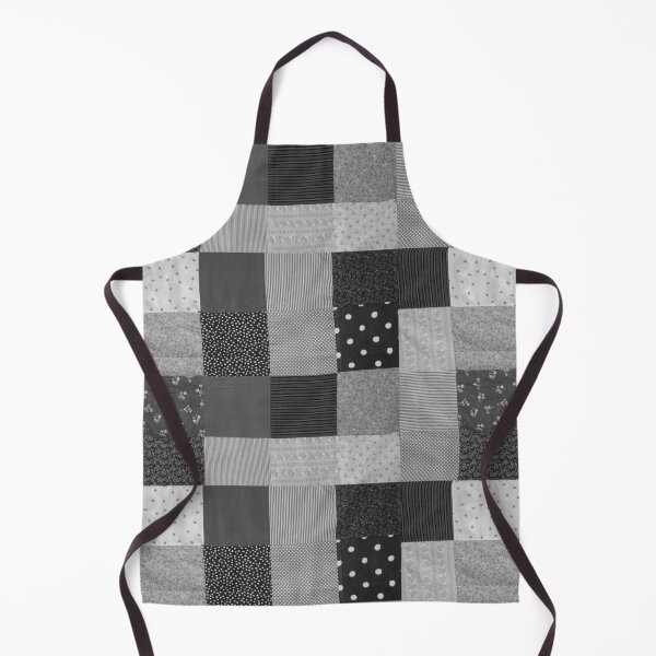 Item preview, fabric squares of black and white patchwork designed and sold by pollywolly.