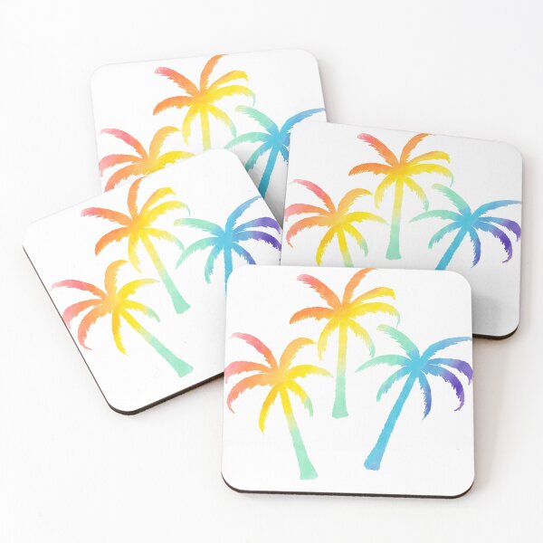 Item preview, Rainbow coloured palm trees designed and sold by SJAPhoto.