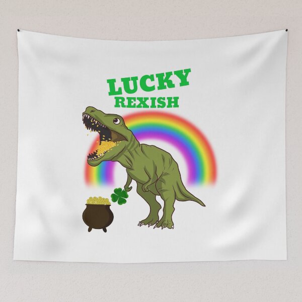 Item preview, St. Patrick's Day Lucky T-Rex designed and sold by BubbaCool.