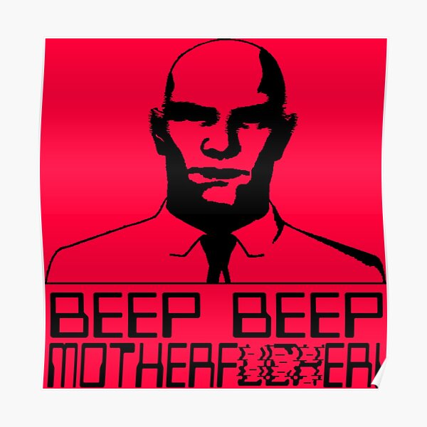 BEEP BEEP MOTHERF***KER Cyberpunk Poster