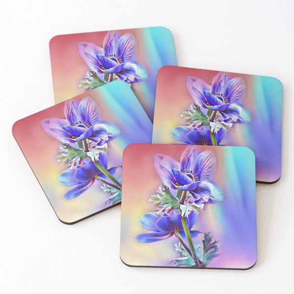 Item preview, Multiple Beautiful Blue Indigo Sky Blue Kaleidoscopic Flower designed and sold by Paula Helit.