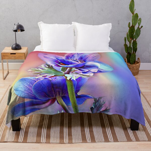 Item preview, Multiple Beautiful Blue Indigo Sky Blue Kaleidoscopic Flower designed and sold by Paula Helit.