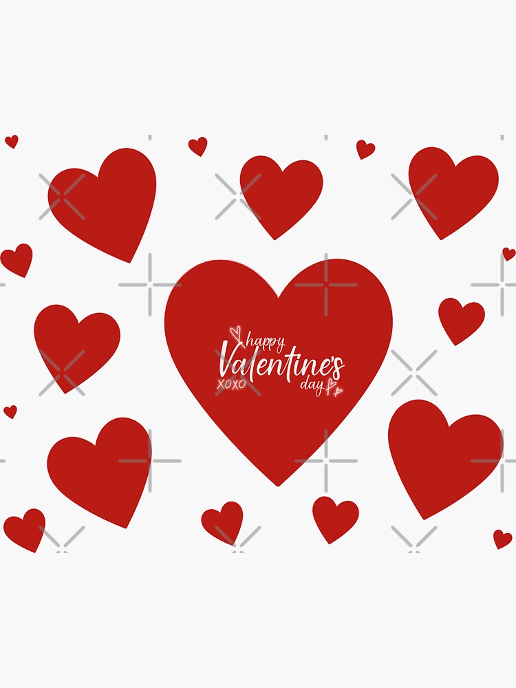 Valentine's Day Stickers Love XOXO 