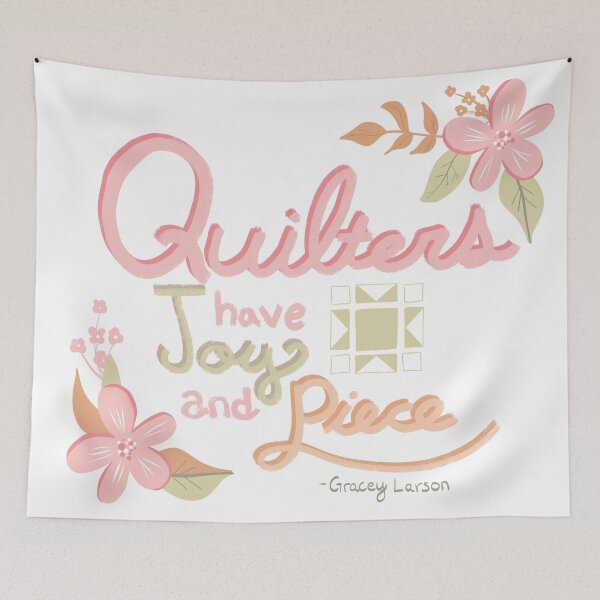 Item preview, Quilters have Joy and Piece Lettering Quote  designed and sold by bbpatterns.