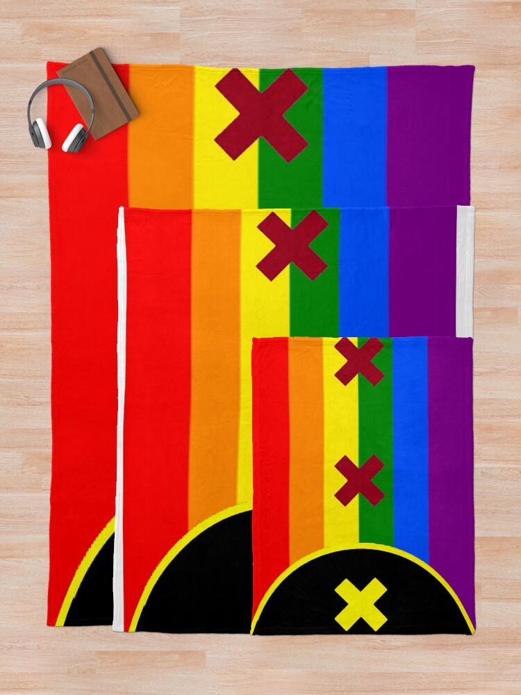 "L’manburg Rainbow Prideflag" Throw Blanket by GhostyIsOffline | Redbubble