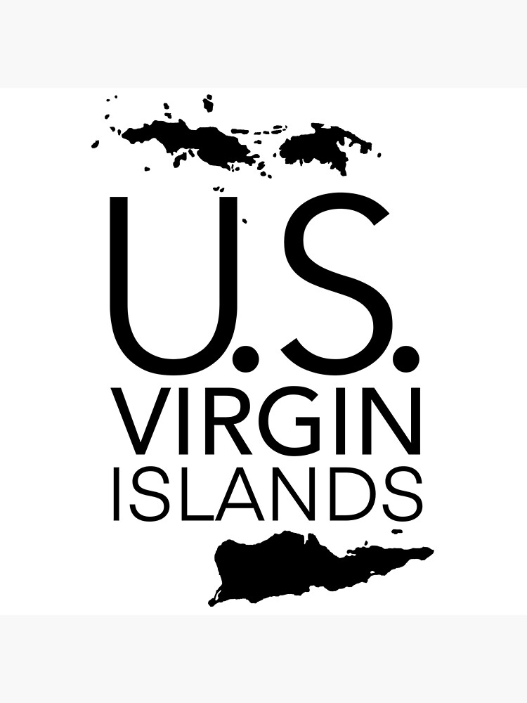 "U.S. VIRGIN ISLANDS Island Map " Poster by VacationCity Redbubble