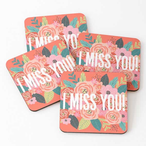 Item preview, I MISS YOU! (Floral) designed and sold by Paper Bee Gift Shop.