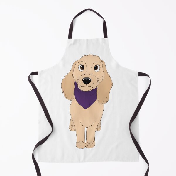 Item preview, Cartoony Golden Doodle Wearing Bandana Illustration designed and sold by pawtraitdreams.