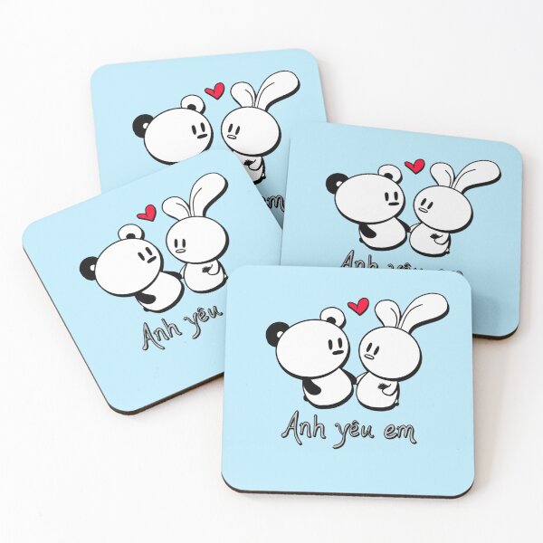 Item preview, Vietnamnese "Anh yêu em" / "I love you"  Jelly & Sesame designed and sold by HuiCreations.