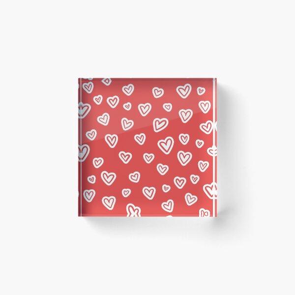 Item preview, Valentine's Day Hearts Design Pattern // Red Doodle Fun Cute Hearts designed and sold by AEJdesign.