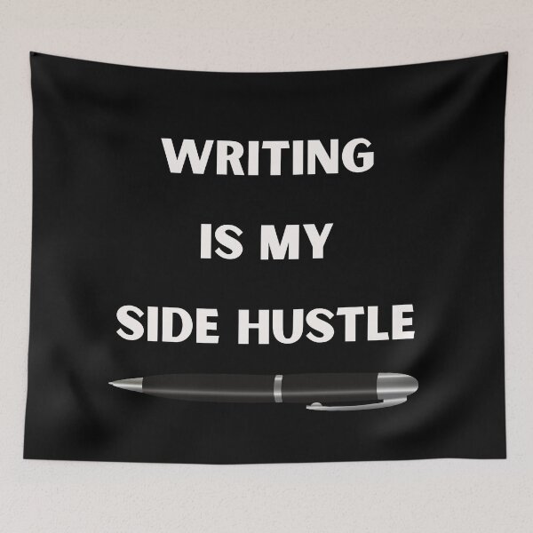 Item preview,  writing is my side hustle / pen designed and sold by FourNuns.