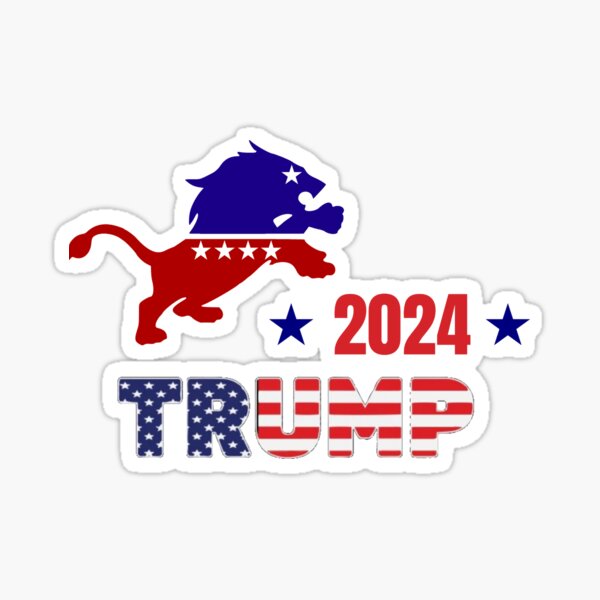 "Trump Lion 2024" Sticker by Redbubble