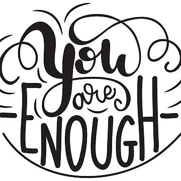 Artwork thumbnail, You Are Enough Lettering by RajaGraphica