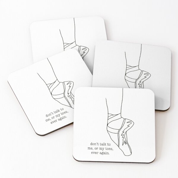 Item preview, Ballet Shoe Line Drawing “Don’t Talk...” Illustration designed and sold by gwynethstrope.