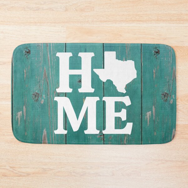Item preview, Texas Map Teal Blue Distressed Barn Board Typography Home Sweet Home  designed and sold by IamTrending.