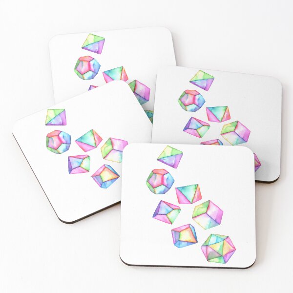 Item preview, Watercolor Polyhedral Dice designed and sold by RoxyTocin.