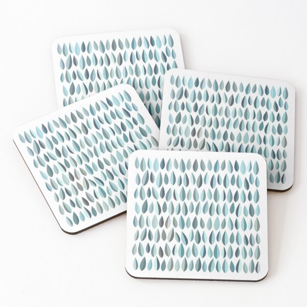 Item preview, Retro design 70's Pattern in Blue Leaves designed and sold by AMS-ART.