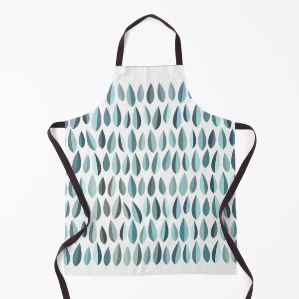 Item preview, Retro design 70's Pattern in Blue Leaves designed and sold by AMS-ART.