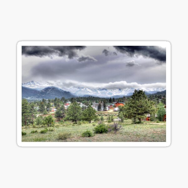Estes Park, Colorado in HDR Sticker