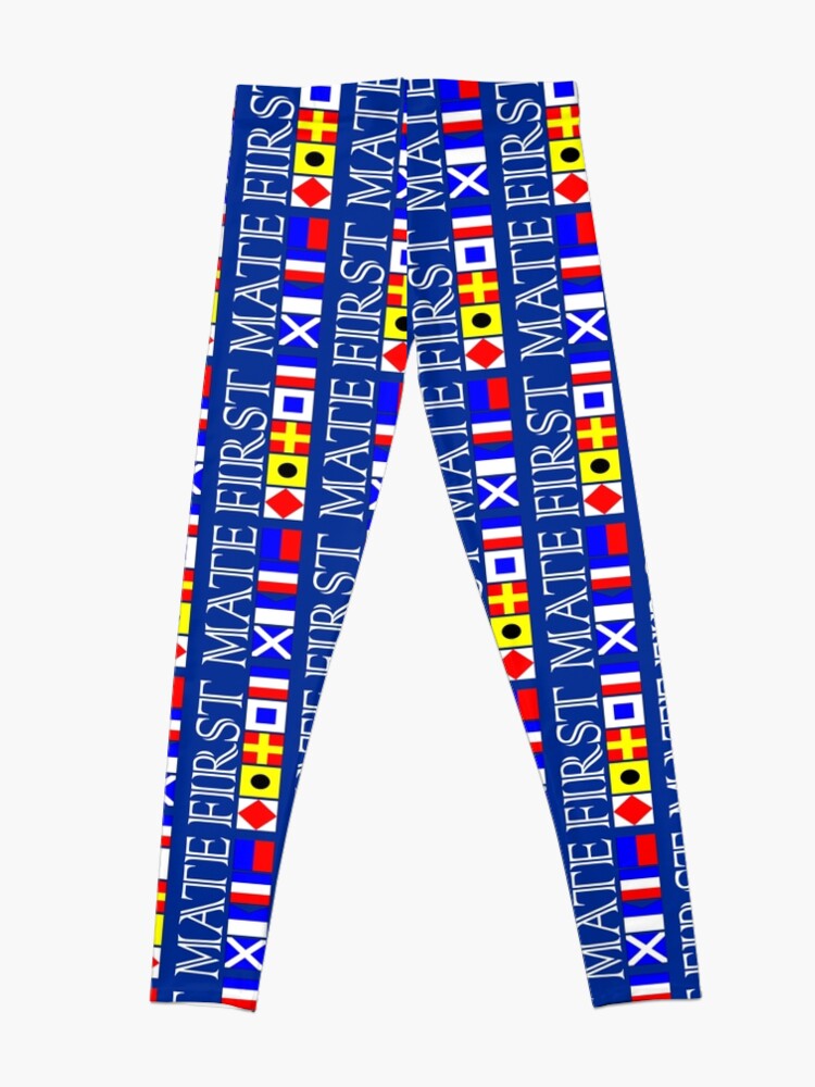Alternate view of First Mate Title in Nautical Signal Flags Leggings