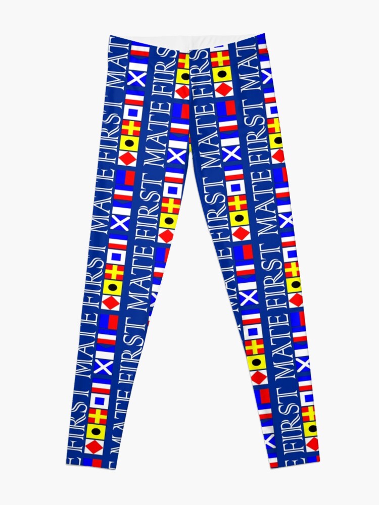 Alternate view of First Mate Title in Nautical Signal Flags Leggings