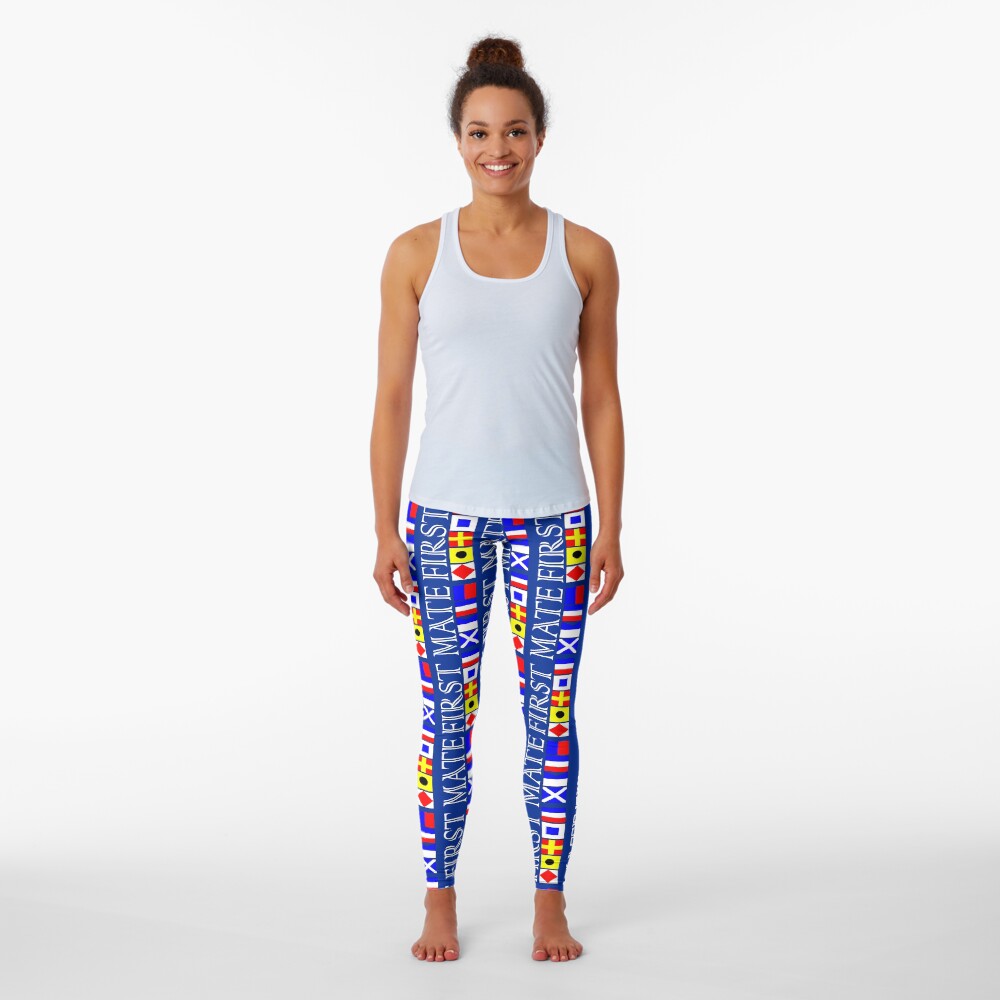 First Mate Title in Nautical Signal Flags Leggings