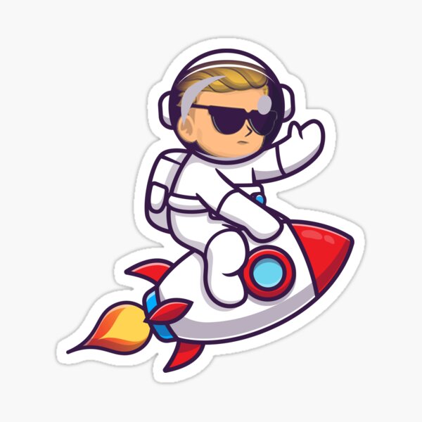 WallStreetBets Rocket Boy Sticker