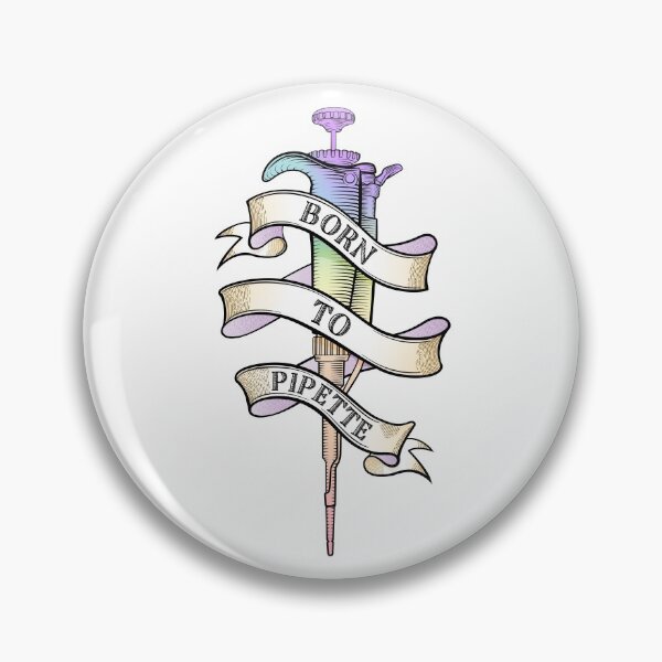 Item preview, Born To Pipette PCR Science Tattoo Style Design designed and sold by Zit-Zat-Zot.