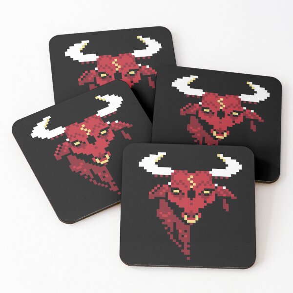 Item preview, pixel bull designed and sold by Jnwodo.