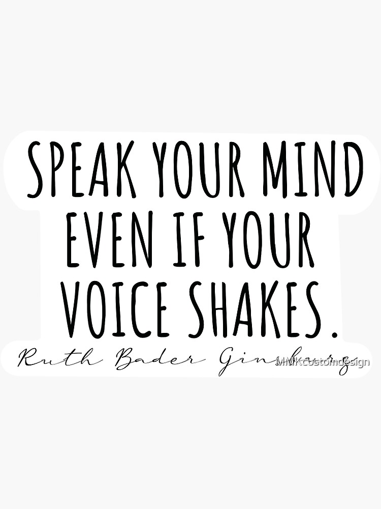 "RBG Quote" Sticker for Sale by MMKcustomdesign Redbubble