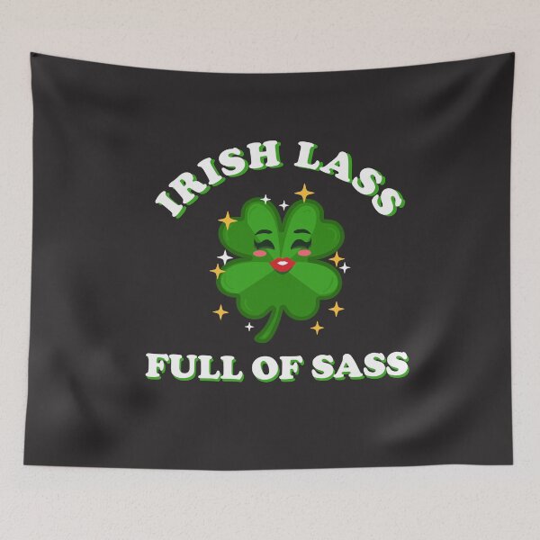 Item preview, Irish Lass Full Of Sass St Patricks Day Funny Shamrock Girl designed and sold by gkao.
