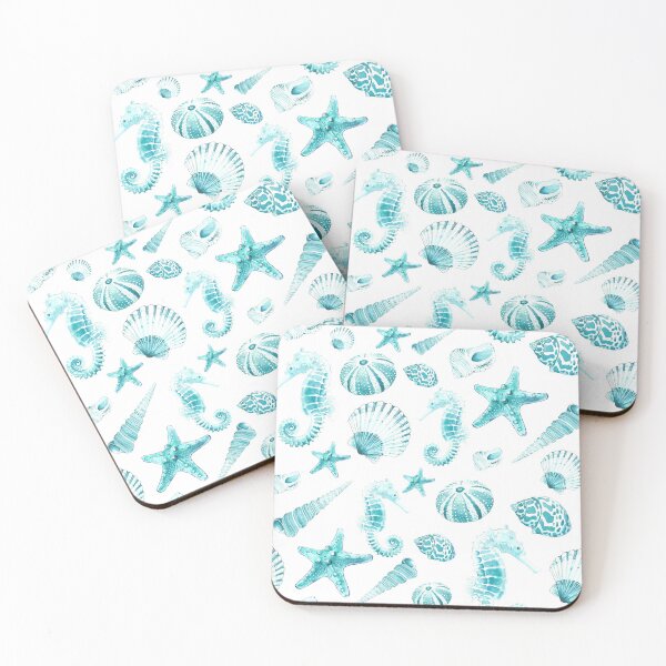 Item preview, Seaside Pattern Teal designed and sold by Fox Tale Studio.