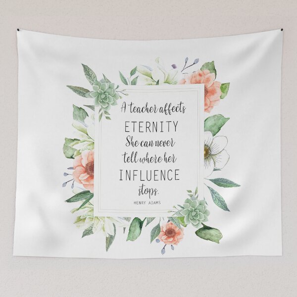 Item preview, A teacher affects eternity, Henry Adams quote for teachers designed and sold by latiendadearyam.