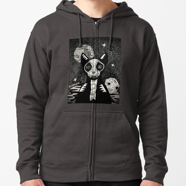 OuTeRSpAcE Skele-kitty 2 Zipped Hoodie