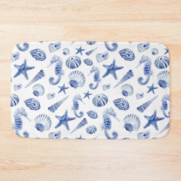 Item preview, Seaside Pattern Blue designed and sold by Fox Tale Studio.