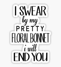 floral bonnet Sticker