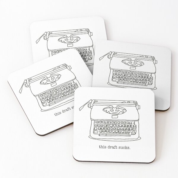 Item preview, “This Draft Sucks” Typewriter designed and sold by gwynethstrope.