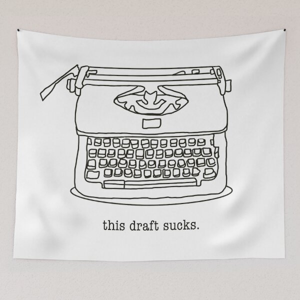 Item preview, “This Draft Sucks” Typewriter designed and sold by gwynethstrope.