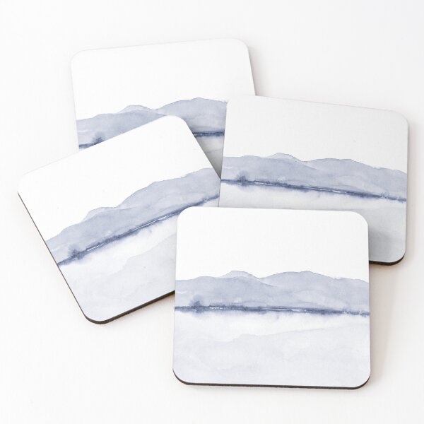 Item preview, Mountains & Water Indigo Blue Abstract Watercolor with Twilight and Midnight Blue Trend Colors designed and sold by SilverSpiral.