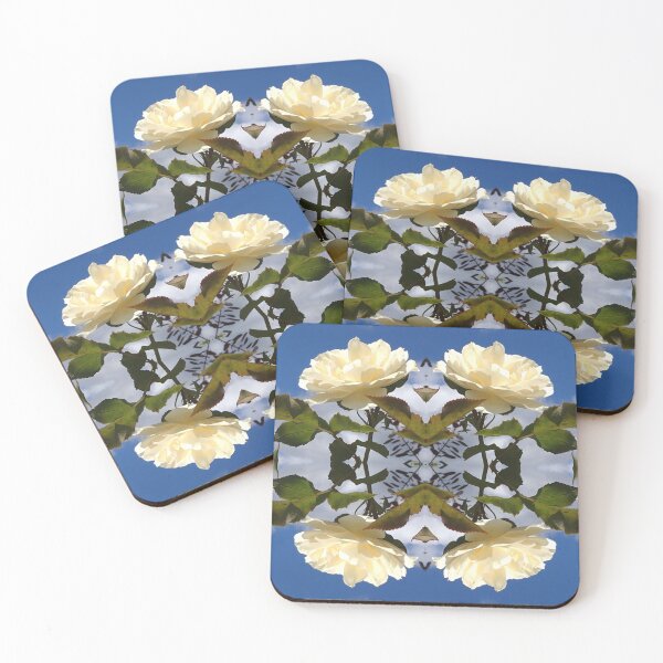 Item preview, Botanical Divine - Cielos azules de verano y rosas de Gruss An Aachen, simetría del amor designed and sold by RoseAromas.