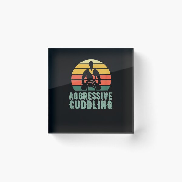 Item preview, Funny Retro Sunset Brazilian Jiu Jitsu definition "Aggressive Cuddling" designed and sold by ETIndustries.