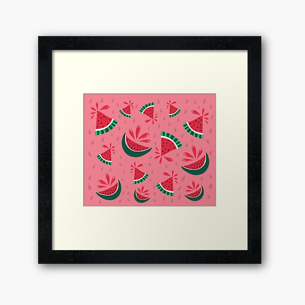 Watermelon Splash Framed Art Print