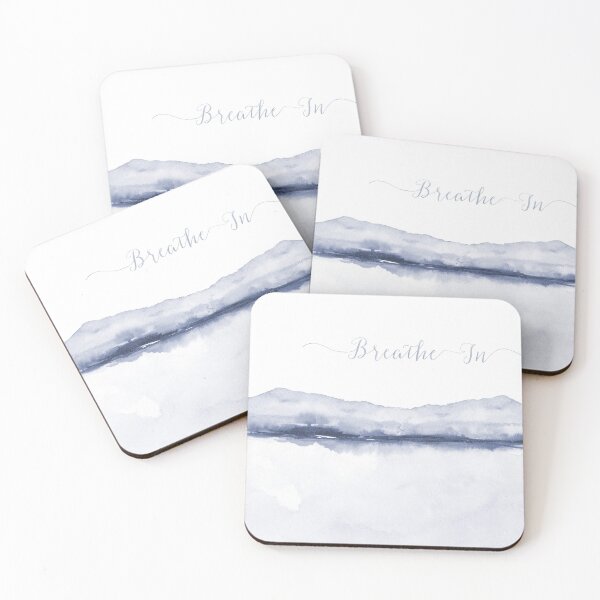 Item preview, Mountains & Water Indigo Blue Abstract Watercolor with Twilight and Midnight Blue Trend Colors designed and sold by SilverSpiral.
