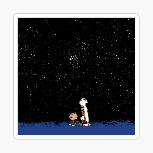 calvin and hobbes Sticker