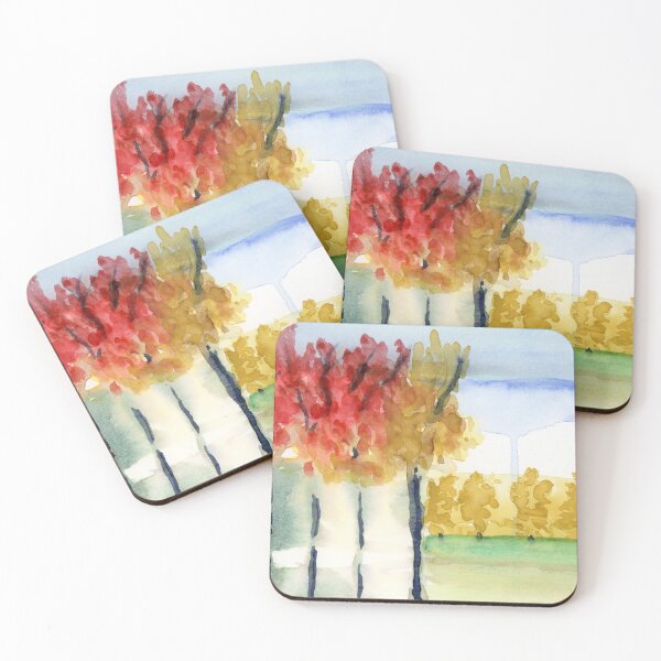 Item preview, Fall Trees Abstract Art Print  designed and sold by Eugenia Alvarez.